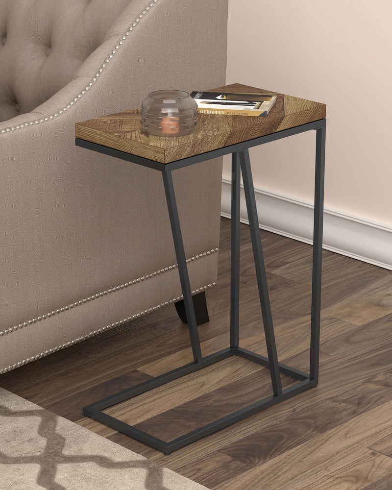 Sergio Engineered Wood C-Shaped Side Table Rustic Tobacco - 931147