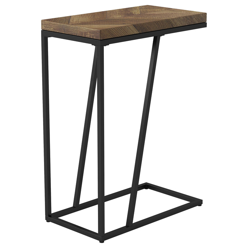Sergio Engineered Wood C-Shaped Side Table Rustic Tobacco - 931147