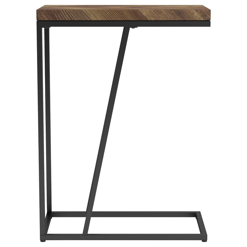 Sergio Engineered Wood C-Shaped Side Table Rustic Tobacco - 931147