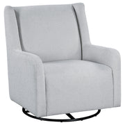 Serra Boucle Upholstered Swivel Glider Dove Grey - 902454