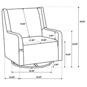 Serra Boucle Upholstered Swivel Glider Dove Grey - 902454