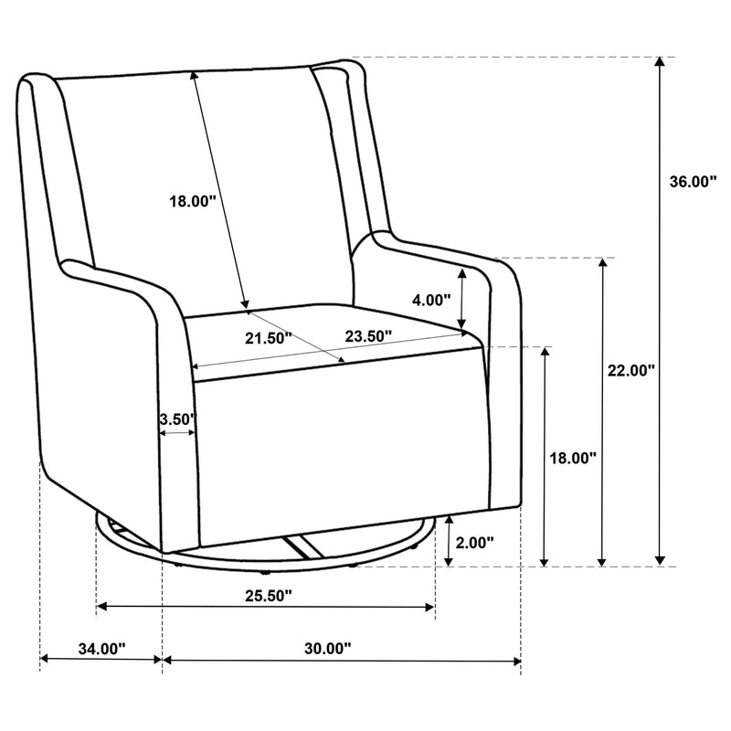 Serra Boucle Upholstered Swivel Glider Dove Grey - 902454