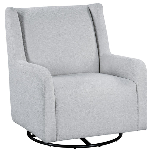 Serra Boucle Upholstered Swivel Glider Dove Grey - 902454