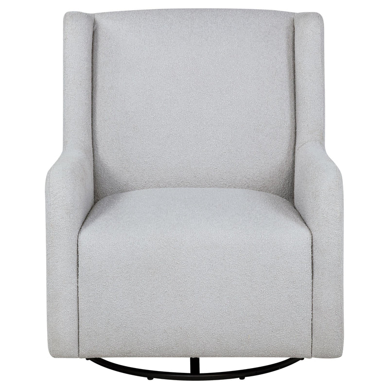 Serra Boucle Upholstered Swivel Glider Dove Grey - 902454