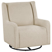 Serra Boucle Upholstered Swivel Glider Sandy Beige - 902453