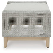 Seton Creek Outdoor Lounge Chair and Ottoman in Gray from Ashley - DMV Furniture
