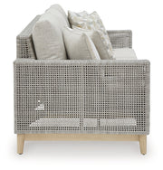 Seton Creek Outdoor Sofa and Loveseat in Gray from Ashley - DMV Furniture