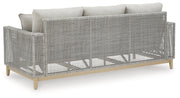 Seton Creek Outdoor Sofa and Loveseat in Gray from Ashley - DMV Furniture