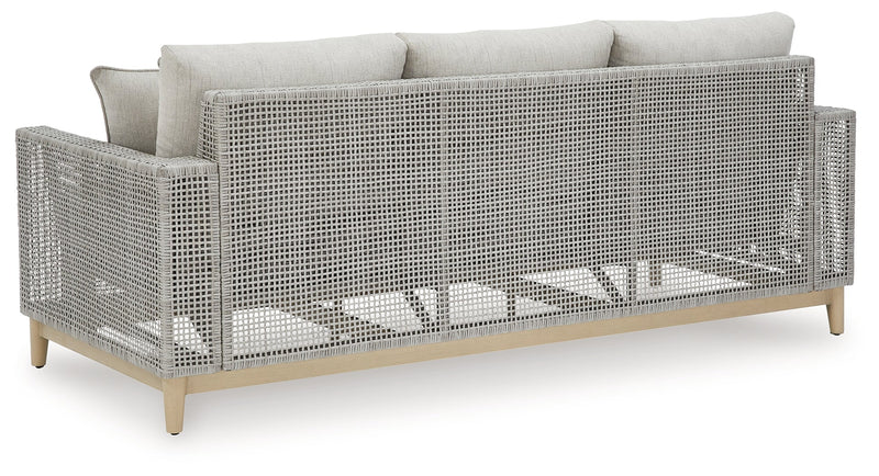 Seton Creek Outdoor Sofa and Loveseat in Gray from Ashley - DMV Furniture