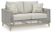 Seton Creek Outdoor Sofa and Loveseat in Gray from Ashley - DMV Furniture