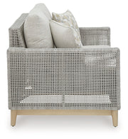 Seton Creek Outdoor Sofa and Loveseat in Gray from Ashley - DMV Furniture