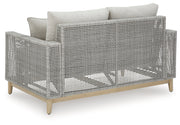 Seton Creek Outdoor Sofa and Loveseat in Gray from Ashley - DMV Furniture