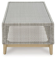 Seton Creek Outdoor Sofa and Loveseat with Coffee Table in Gray from Ashley - DMV Furniture