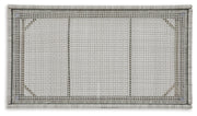 Seton Creek Outdoor Sofa and Loveseat with Coffee Table in Gray from Ashley - DMV Furniture