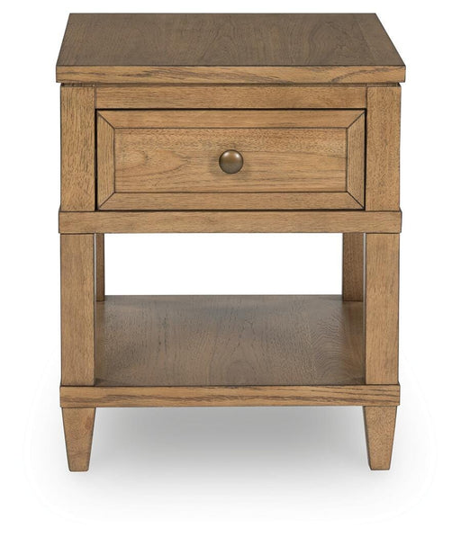 Sharlance Coffee Table with 1 End Table in Light Brown - PKG022052