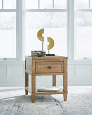 Sharlance Coffee Table with 2 End Tables in Light Brown - PKG022053