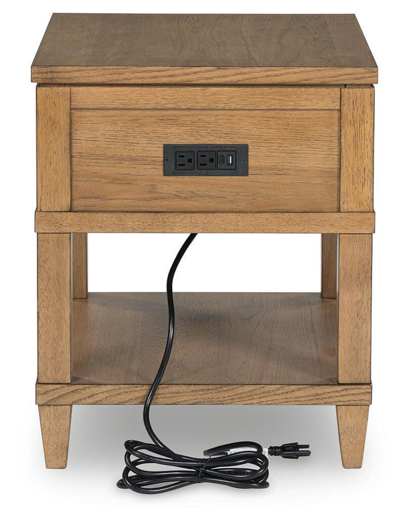 Sharlance Coffee Table with 2 End Tables in Light Brown - PKG022053