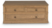 Sharlance Light Brown Lift-Top Coffee Table - T655-9