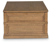 Sharlance Light Brown Lift-Top Coffee Table - T655-9
