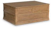 Sharlance Light Brown Lift-Top Coffee Table - T655-9