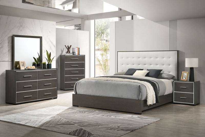 Sharpe Brown Full Upholstered Panel Bed - DMV FurnitureFull Bed