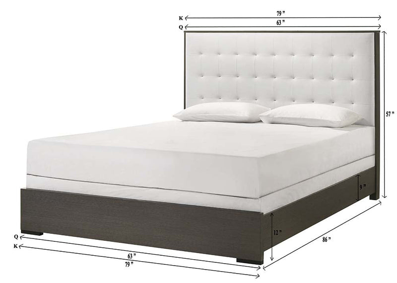 Sharpe Brown Queen Upholstered Panel Bed - DMV FurnitureQueen Bed