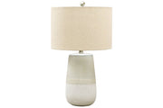 Shavon Beige/White Table Lamp - DMV FurnitureTable Lamp