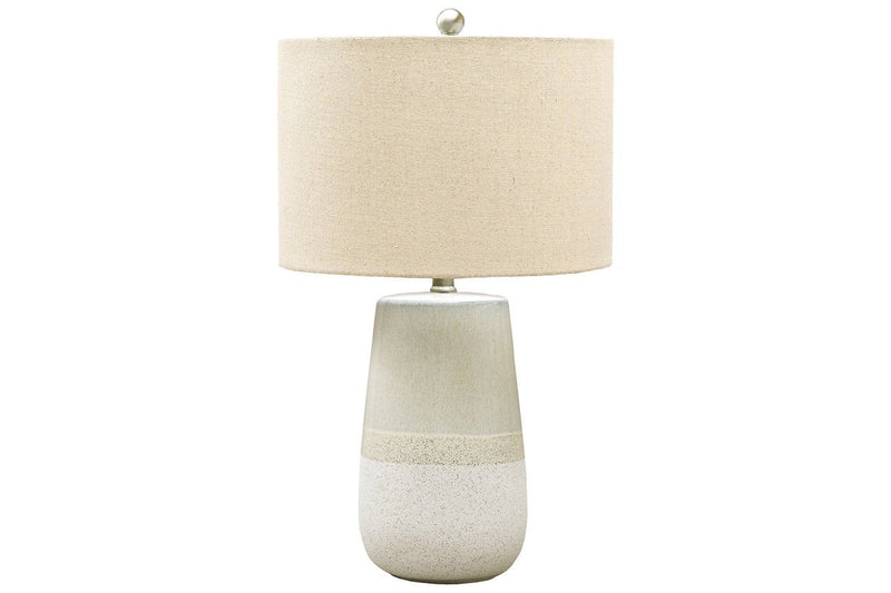 Shavon Beige/White Table Lamp - DMV FurnitureTable Lamp