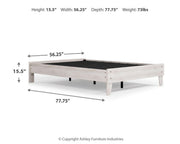 Shawburn Full Platform Bed with Dresser and 2 Nightstands in Whitewash - PKG009349