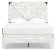 Shawburn Full Platform Bed with Dresser in White/Dark Charcoal Gray - PKG016224