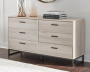 Shawburn Queen Crossbuck Panel Headboard, Dresser and 2 Nightstands in Whitewash - PKG009317