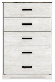 Shawburn Whitewash and Charcoal Gray Platform Bedroom Set from Ashley - DMV Furniture