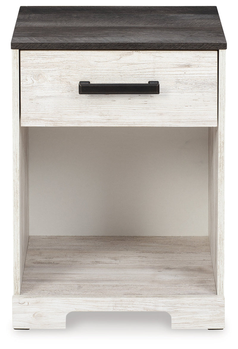 Shawburn Whitewash and Charcoal Gray Platform Bedroom Set from Ashley - DMV Furniture