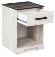 Shawburn Whitewash and Charcoal Gray Platform Bedroom Set from Ashley - DMV Furniture