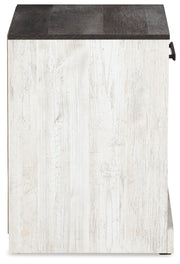 Shawburn Whitewash and Charcoal Gray Platform Bedroom Set from Ashley - DMV Furniture