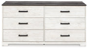 Shawburn Whitewash and Charcoal Gray Platform Bedroom Set from Ashley - DMV Furniture