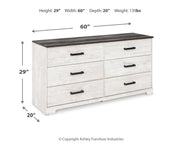 Shawburn Whitewash and Charcoal Gray Platform Bedroom Set from Ashley - DMV Furniture