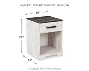 Shawburn Whitewash and Charcoal Gray Platform Bedroom Set from Ashley - DMV Furniture