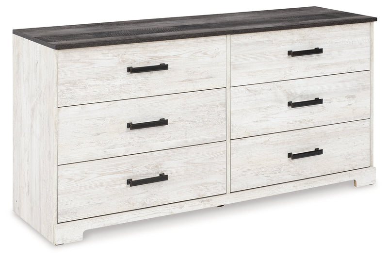 Shawburn Whitewash and Charcoal Gray Platform Bedroom Set from Ashley - DMV Furniture