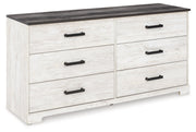 Shawburn Whitewash and Charcoal Gray Platform Bedroom Set from Ashley - DMV Furniture