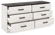 Shawburn Whitewash and Charcoal Gray Platform Bedroom Set from Ashley - DMV Furniture