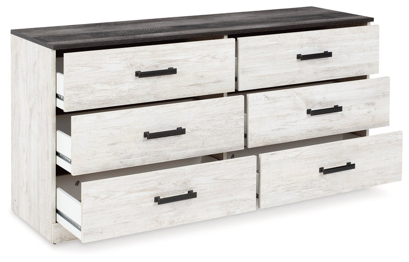 Shawburn Whitewash and Charcoal Gray Platform Bedroom Set from Ashley - DMV Furniture