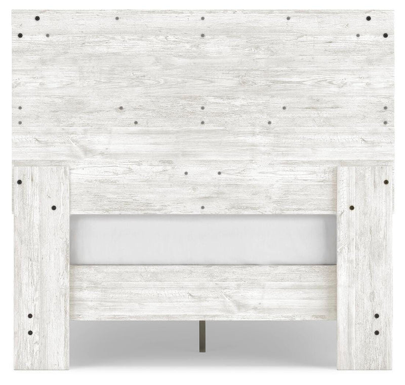 Shawburn White/Brown Full Panel Bed with Chest - EB4121B4