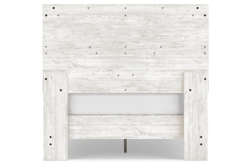 Shawburn White/Dark Charcoal Gray Full Crossbuck Panel Platform Bed - DMV FurnitureFull Bed
