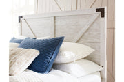 Shawburn White/Dark Charcoal Gray Full Crossbuck Panel Platform Bed - DMV FurnitureFull Bed