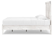 Shawburn White/Dark Charcoal Gray Full Crossbuck Panel Platform Bed - DMV FurnitureFull Bed