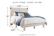 Shawburn White/Dark Charcoal Gray Queen Crossbuck Panel Platform Bed - DMV FurnitureQueen Bed