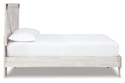 Shawburn White/Dark Charcoal Gray Queen Crossbuck Panel Platform Bed - DMV FurnitureQueen Bed