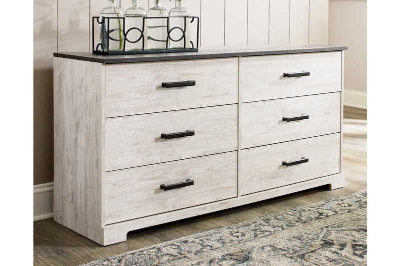 Shawburn Whitewash/Charcoal Gray Dresser - EB4121-131 - DMV Furniture