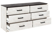 Shawburn Whitewash/Charcoal Gray Dresser - EB4121-131 - DMV Furniture